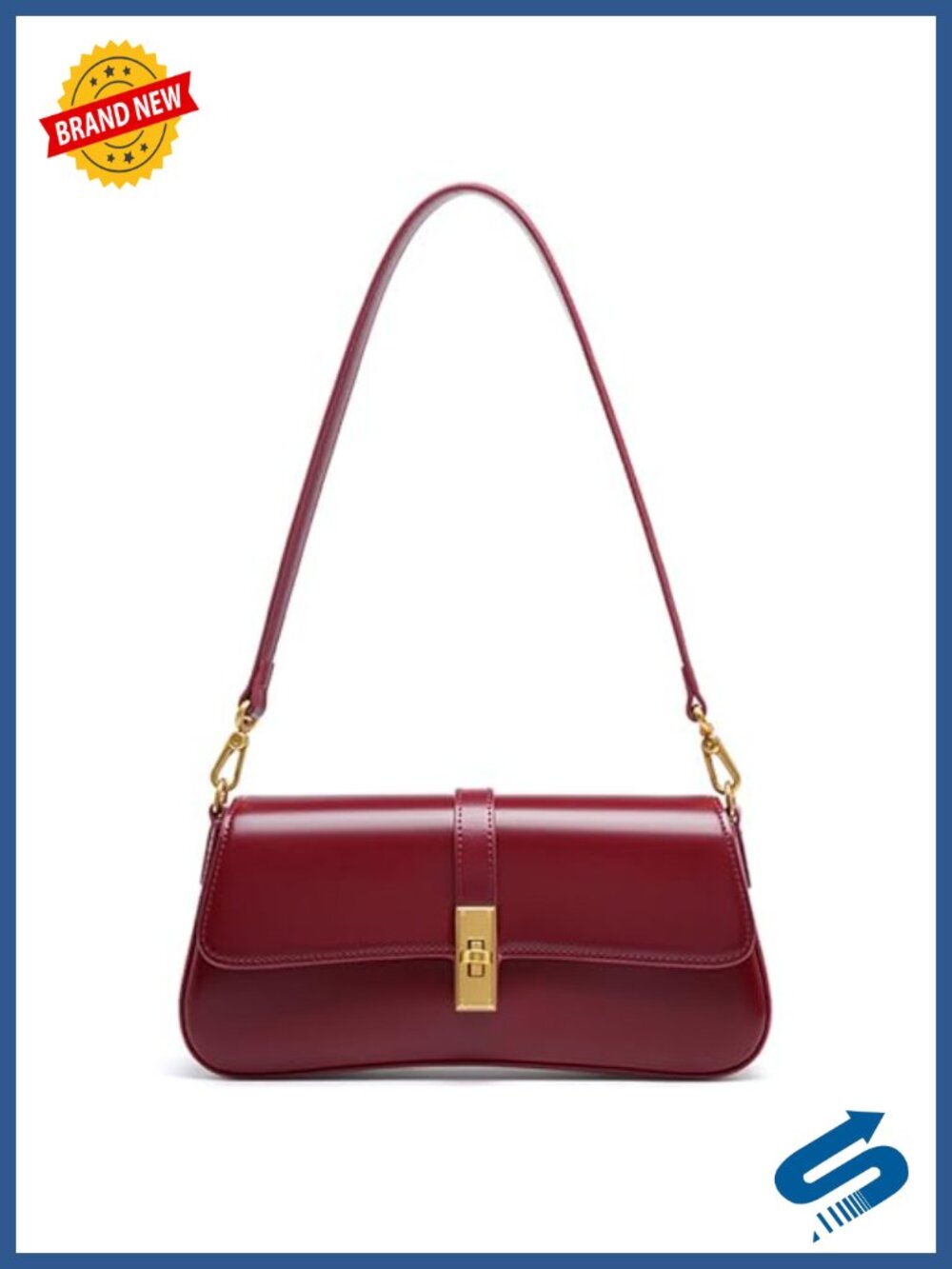 Genuine Leather Evening Bag for Women Hobo Shoulder Bag Underarm Bag